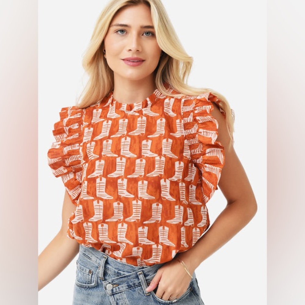 J. MARIE
Women's Dixie Ruffle Sleeve Top size large